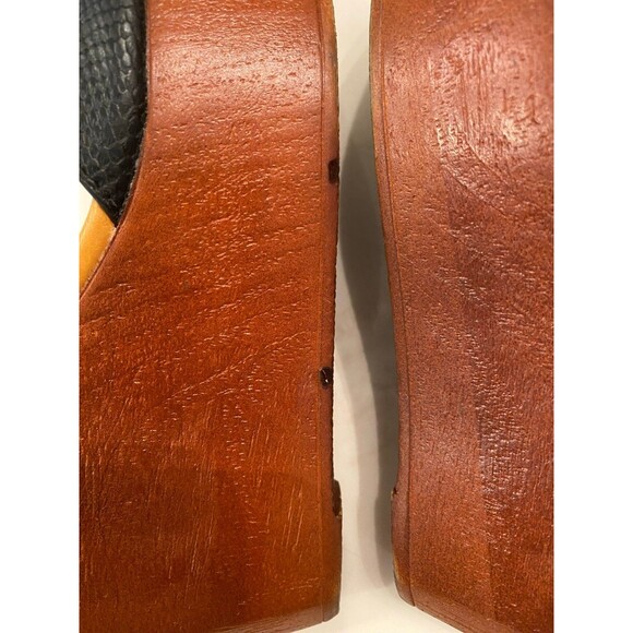 Rue 21 etc! Strappy Wedge 4 inch heel Black Sandals Size L 8/9 Stylish Chic Boho - Picture 8 of 10